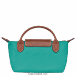 Le Pliage Original Pouch with handle Women Longchamp 8RTH80666 Turquoise - Image 4