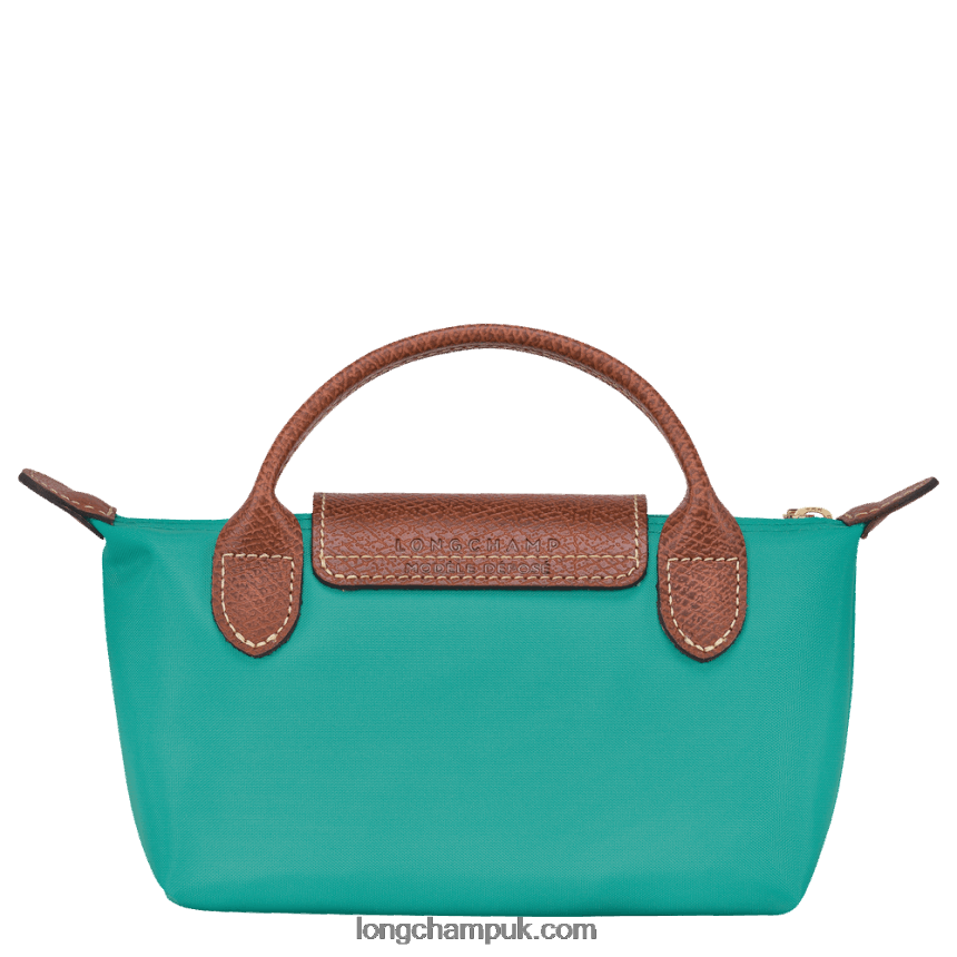 Le Pliage Original Pouch with handle Women Longchamp 8RTH80666 Turquoise - Image 4
