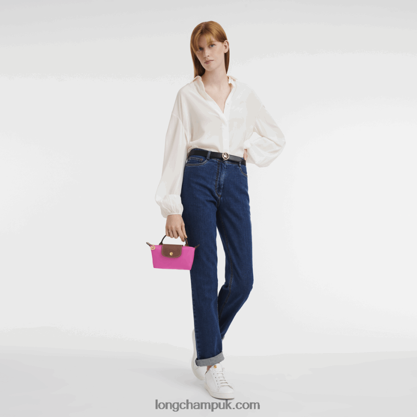 Le Pliage Original Pouch with handle Women Longchamp 8RTH80668 Candy - Image 2