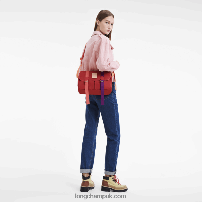 Le Pliage Re Play Crossbody bag L Women Longchamp 8RTH80210 Red - Image 2