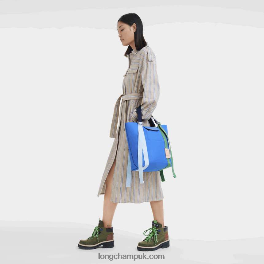 Le Pliage Re Play Tote bag S Women Longchamp 8RTH8050 Blue - Image 2