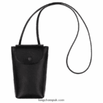 Le Pliage Xtra Phone case with leather lace Women Longchamp 8RTH80717 Black