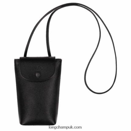 Le Pliage Xtra Phone case with leather lace Women Longchamp 8RTH80717 Black