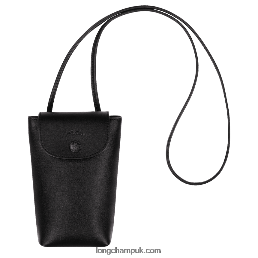Le Pliage Xtra Phone case with leather lace Women Longchamp 8RTH80717 Black - Image 1