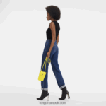 Le Pliage Xtra Phone case with leather lace Women Longchamp 8RTH80719 Lemon - Image 2