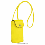 Le Pliage Xtra Phone case with leather lace Women Longchamp 8RTH80719 Lemon - Image 3