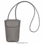 Le Pliage Xtra Phone case with leather lace Women Longchamp 8RTH80721 Turtledove