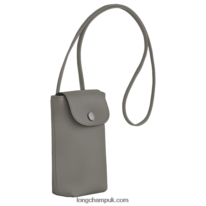 Le Pliage Xtra Phone case with leather lace Women Longchamp 8RTH80721 Turtledove - Image 3