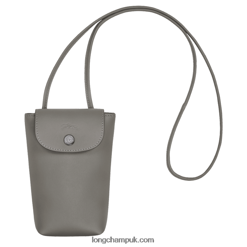 Le Pliage Xtra Phone case with leather lace Women Longchamp 8RTH80721 Turtledove - Image 1