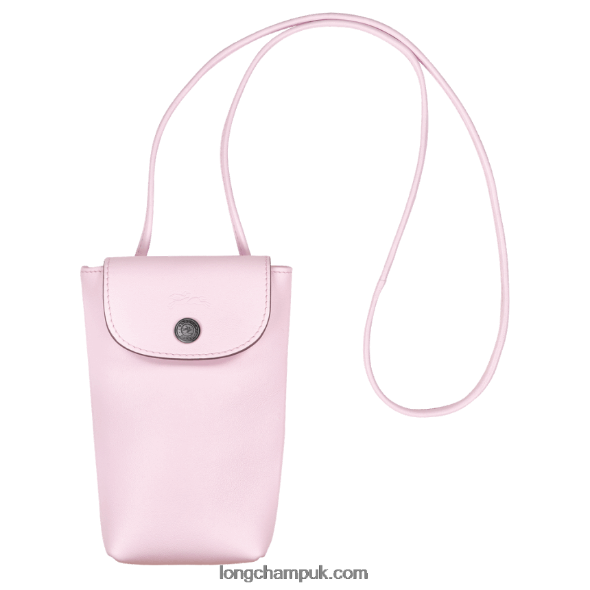 Le Pliage Xtra Phone case with leather lace Women Longchamp 8RTH80722 Petal Pink - Image 1