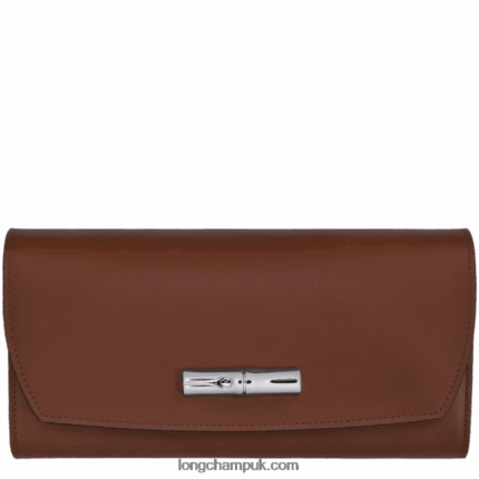 Roseau Continental wallet Women Longchamp 8RTH80565 Ebony