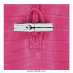 Roseau Croco Phone case with lace Women Longchamp 8RTH80689 Fuchsia - Image 5