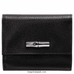 Roseau Essential Compact wallet Women Longchamp 8RTH80568 Black