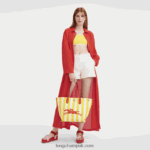 Roseau Essential Tote bag L Women Longchamp 8RTH80364 Yellow/White - Image 2