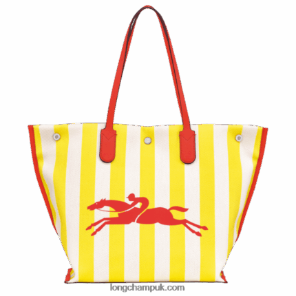 Roseau Essential Tote bag L Women Longchamp 8RTH80364 Yellow/White