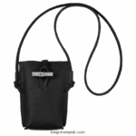 Roseau Phone case with lace Women Longchamp 8RTH80683 Black