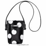 Roseau Phone case with leather lace Women Longchamp 8RTH80682 Black