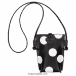 Roseau Phone case with leather lace Women Longchamp 8RTH80682 Black - Image 4