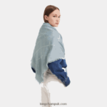 Spring/Summer 2023 Collection Shawl Women Longchamp 8RTH801003 Cloud Blue - Image 3
