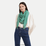 Spring/Summer 2023 Collection Shawl Women Longchamp 8RTH80977 Turquoise - Image 2