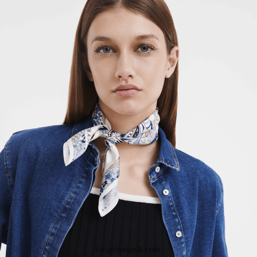 Spring/Summer 2023 Collection Silk scarf 50 Women Longchamp 8RTH801005 Slate - Image 2