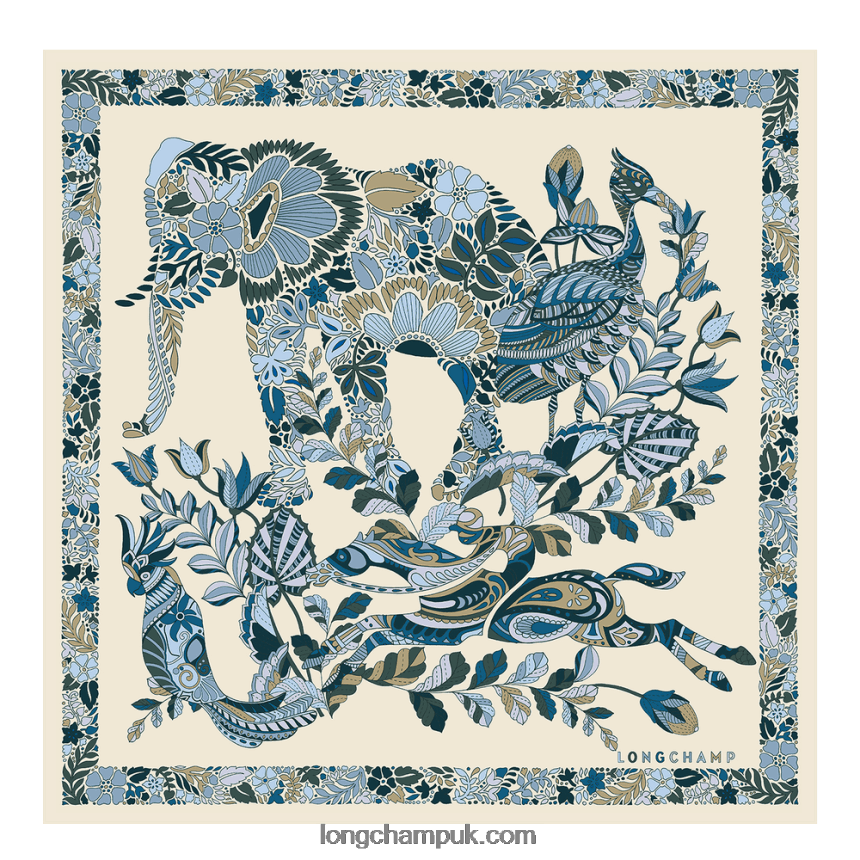 Spring/Summer 2023 Collection Silk scarf 50 Women Longchamp 8RTH801005 Slate - Image 1