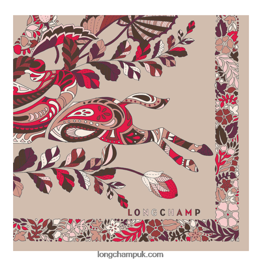 Spring/Summer 2023 Collection Silk scarf 50 Women Longchamp 8RTH801008 Blush - Image 2