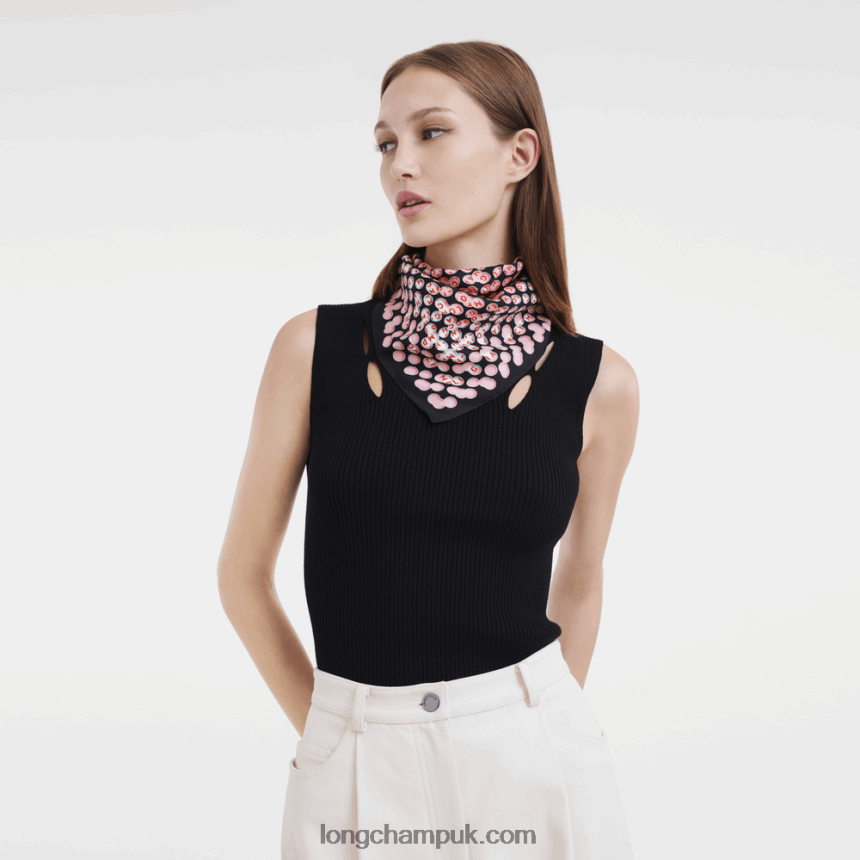 Spring/Summer 2023 Collection Silk scarf 50 Women Longchamp 8RTH801014 Black - Image 2