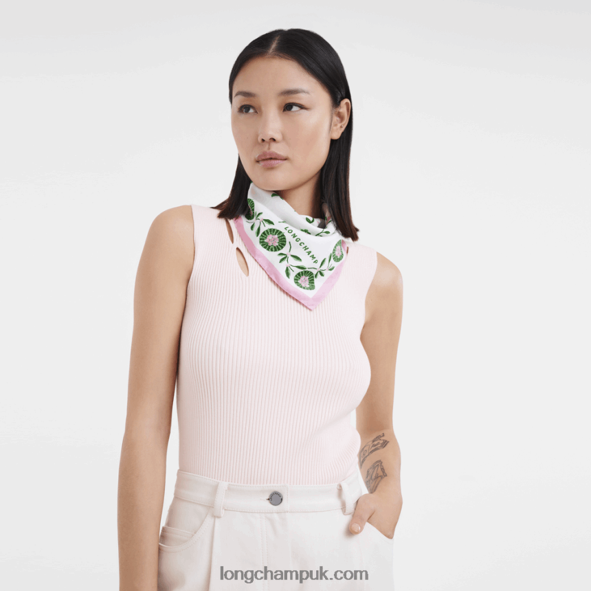 Spring/Summer 2023 Collection Silk scarf 50 Women Longchamp 8RTH801018 Pink - Image 2