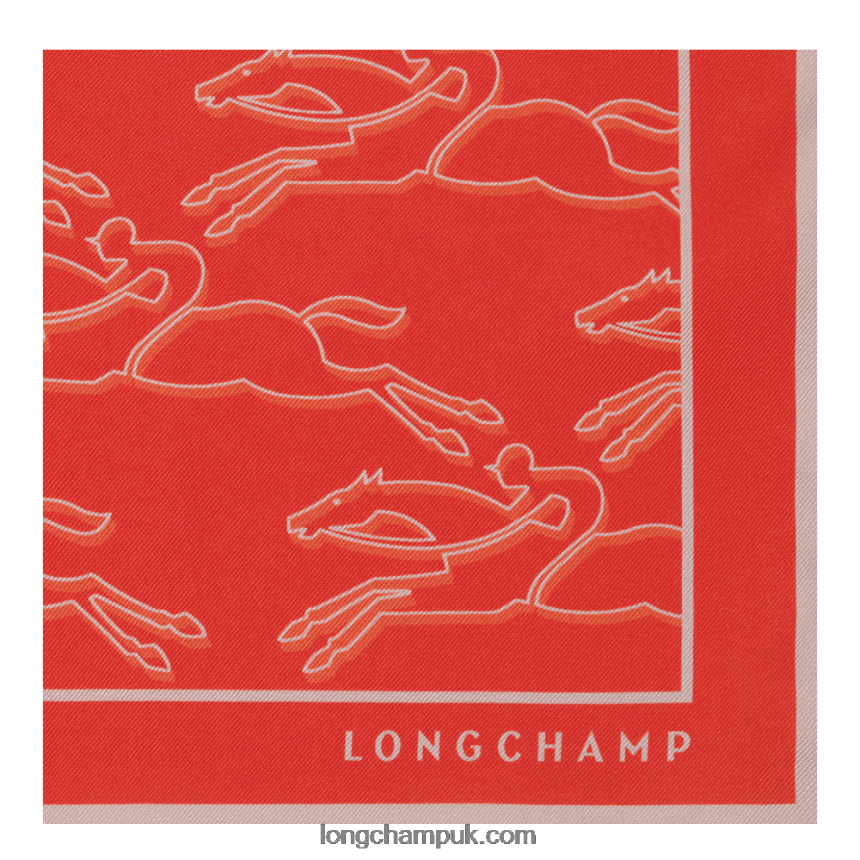 Spring/Summer 2023 Collection Silk scarf 70 Women Longchamp 8RTH801030 Orange - Image 2