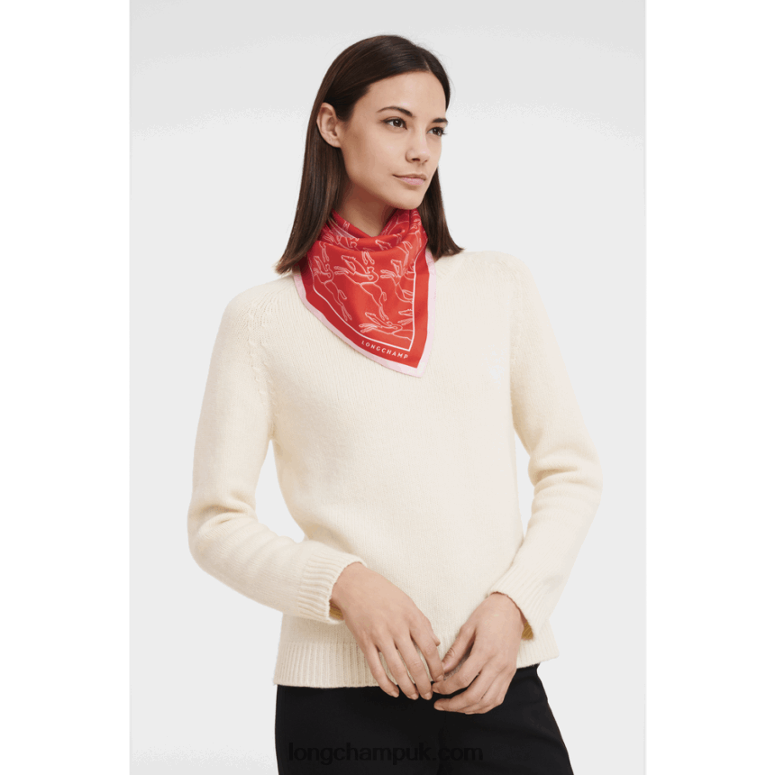 Spring/Summer 2023 Collection Silk scarf 70 Women Longchamp 8RTH801030 Orange - Image 3