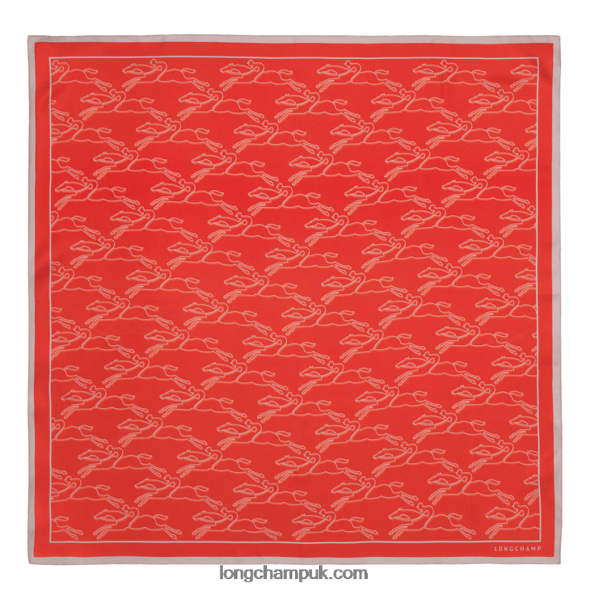 Spring/Summer 2023 Collection Silk scarf 70 Women Longchamp 8RTH801030 Orange - Image 1