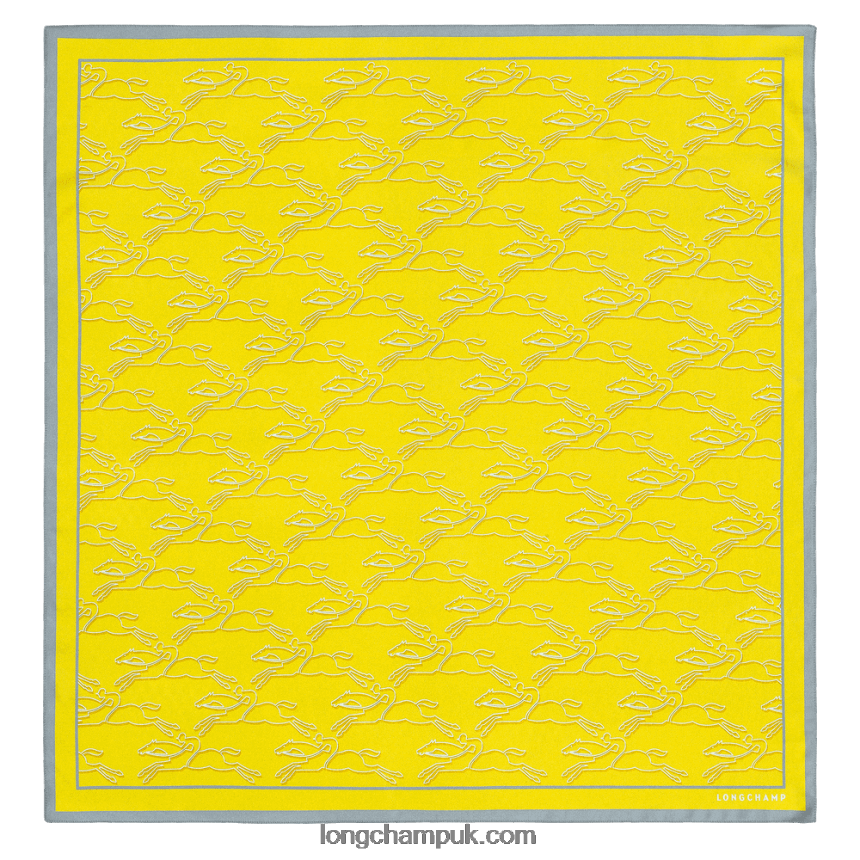 Spring/Summer 2023 Collection Silk scarf 70 Women Longchamp 8RTH801031 Lemon - Image 1