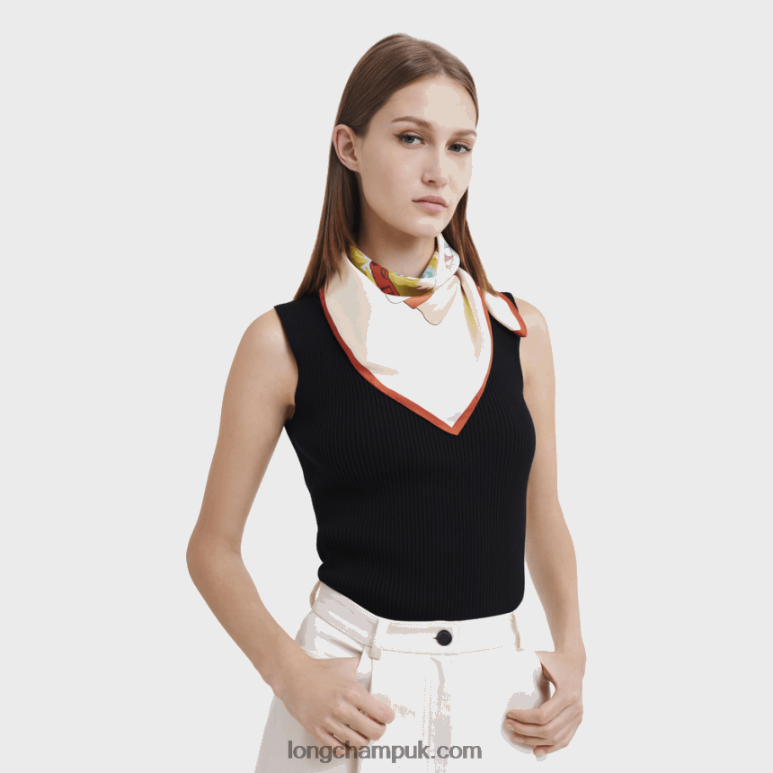 Spring/Summer 2023 Collection Silk scarf 70 Women Longchamp 8RTH801033 Orange - Image 2