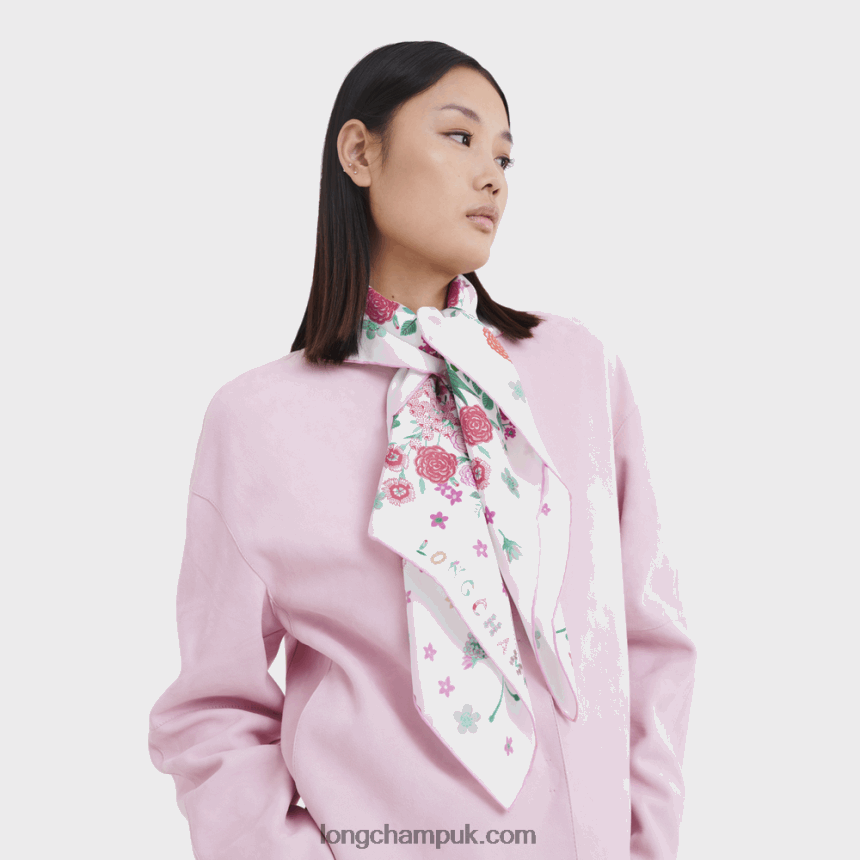 Spring/Summer 2023 Collection Silk scarf 90 Women Longchamp 8RTH801039 Pink - Image 2