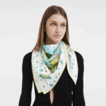 Spring/Summer 2023 Collection Silk scarf 90 Women Longchamp 8RTH801040 Lemon - Image 2
