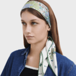 Spring/Summer 2023 Collection Silk scarf 90 Women Longchamp 8RTH801041 Grass/Green Light - Image 2