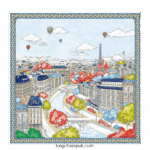 Spring/Summer 2023 Collection Silk scarf 90 Women Longchamp 8RTH801043 Blue