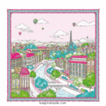 Spring/Summer 2023 Collection Silk scarf 90 Women Longchamp 8RTH801045 Fuchsia