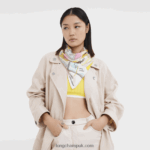 Spring/Summer 2023 Collection Silk scarf 90 Women Longchamp 8RTH801050 Lemon - Image 2