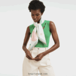 Spring/Summer 2023 Collection Silk scarf 90 Women Longchamp 8RTH801053 Sky Blue - Image 2