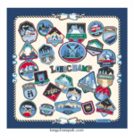 Spring/Summer 2023 Collection Silk scarf 90 Women Longchamp 8RTH801056 Navy