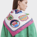 Spring/Summer 2023 Collection Silk scarf 90 Women Longchamp 8RTH801057 Fuchsia - Image 3