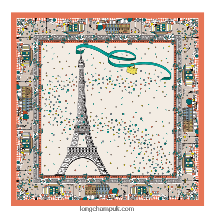 Spring/Summer 2023 Collection Silk scarf Women Longchamp 8RTH801010 Orange - Image 1
