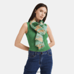 Spring/Summer 2023 Collection Stole Women Longchamp 8RTH801000 Aqua - Image 3