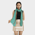 Spring/Summer 2023 Collection Stole Women Longchamp 8RTH80972 Turquoise - Image 3