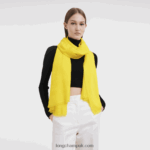 Spring/Summer 2023 Collection Stole Women Longchamp 8RTH80983 Lemon - Image 2