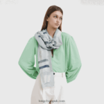 Spring/Summer 2023 Collection Stole Women Longchamp 8RTH80995 Aqua - Image 2